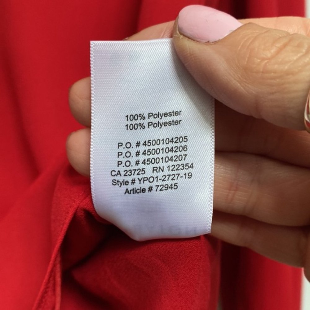❗️SOLD❗️Aritzia Babaton Red Long Sleeve Bennie Blouse Size M - Picture 9 of 9